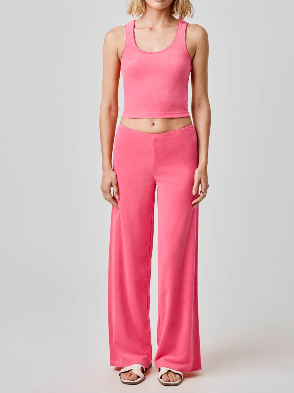 Pink Wide Leg Pants Size L New with Tags
